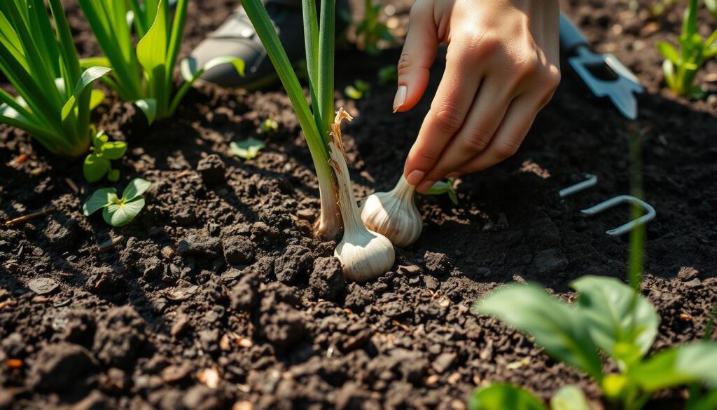 growing garlic